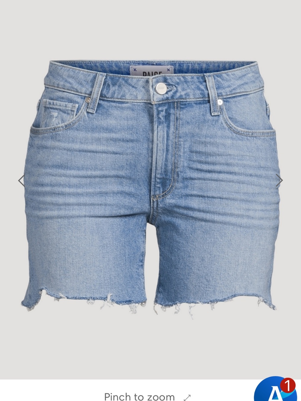 PAIGE Sarah longline denim shorts